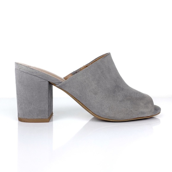 a new day Shoes - A New Day Women's Didi Block Heel Mules Grey